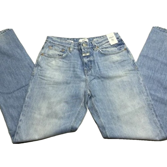 MNEW CLOSED Womens Jeans Mid Blue Size 27 Briston Relaxed Fit Mid Waist Pockets - Picture 1 of 13